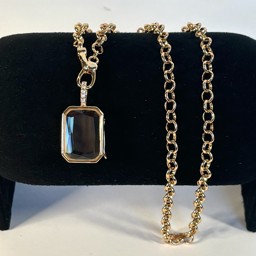 Gold Rectangular Glass Locket (Multiple Available… - image 2